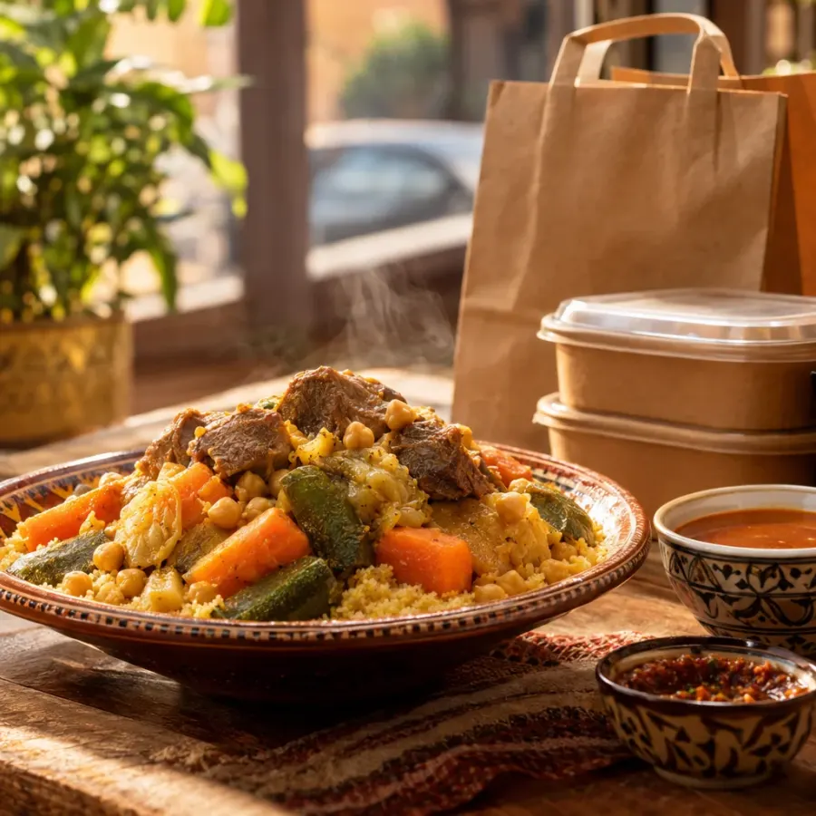 Cuisine maghrébine préparée par O délices couscous à Vitry-sur-Seine
